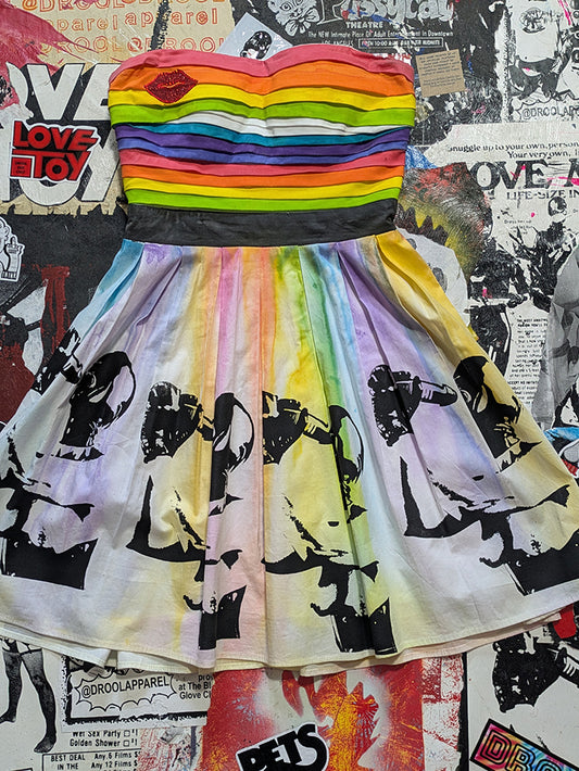FOMO Collection - Hand painted. Hand printed. Hungry Dress  - XS(3-4) - 13740