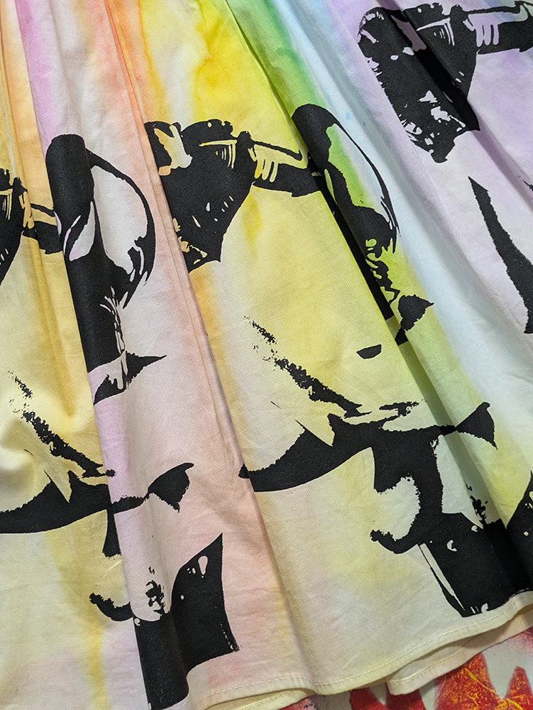 FOMO Collection - Hand painted. Hand printed. Hungry Dress  - XS(3-4) - 13740