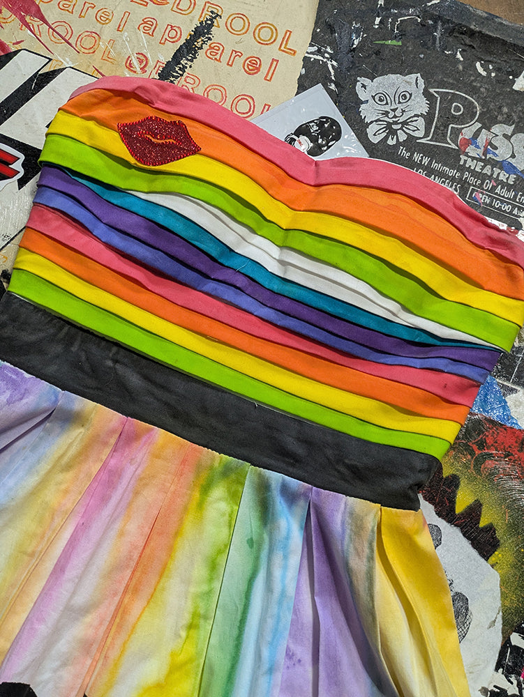 FOMO Collection - Hand painted. Hand printed. Hungry Dress  - XS(3-4) - 13740
