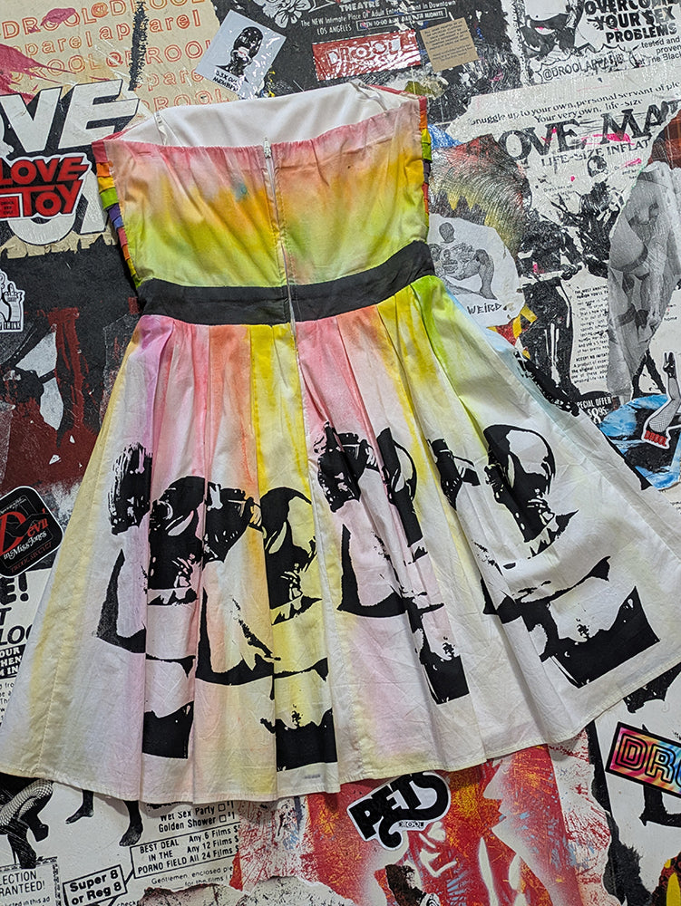 FOMO Collection - Hand painted. Hand printed. Hungry Dress  - XS(3-4) - 13740