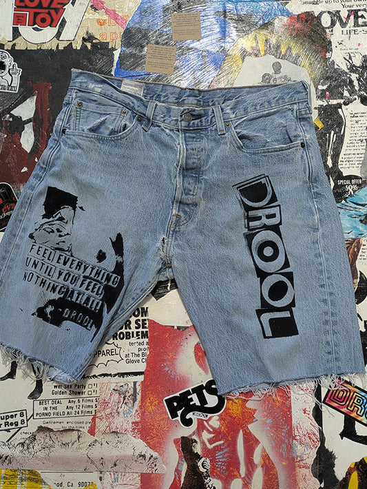 FOMO Collection - Levi 501 Feel Everything Denim Jorts  - waist = 33" - 1381