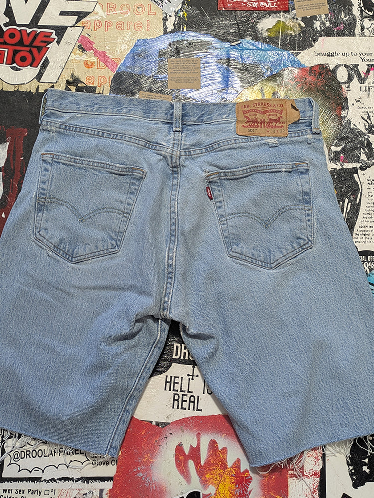 FOMO Collection - Levi 501 Feel Everything Denim Jorts  - waist = 33" - 1381