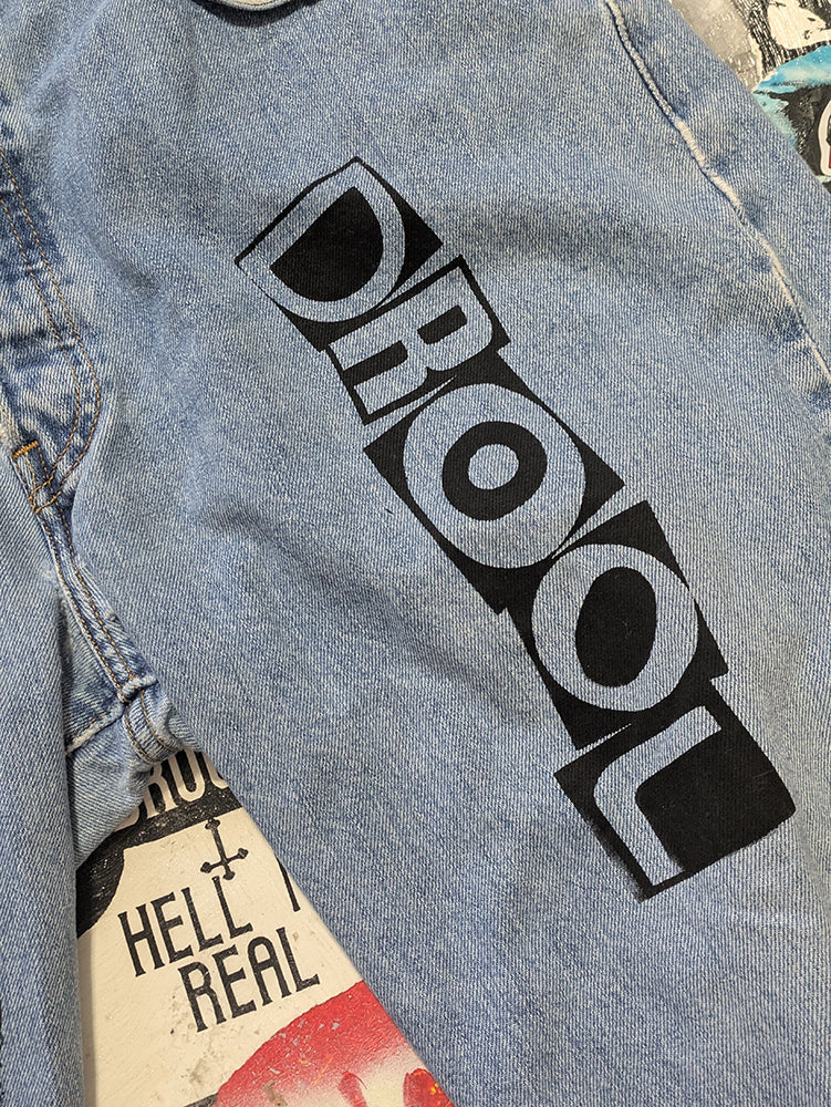 FOMO Collection - DISTRESSED Levi Button Fly Manifesto Denim Jorts  - waist = 38" - 1382