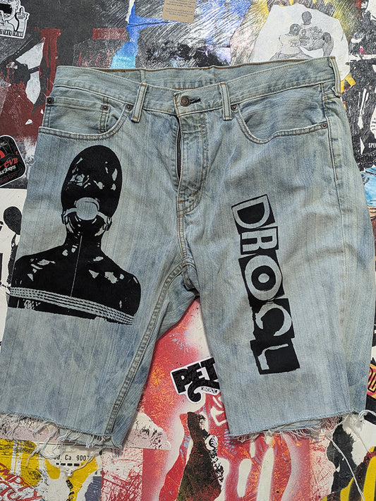 FOMO Collection - Levi 559 Manifesto Denim Jorts  - waist = 34" - 1384