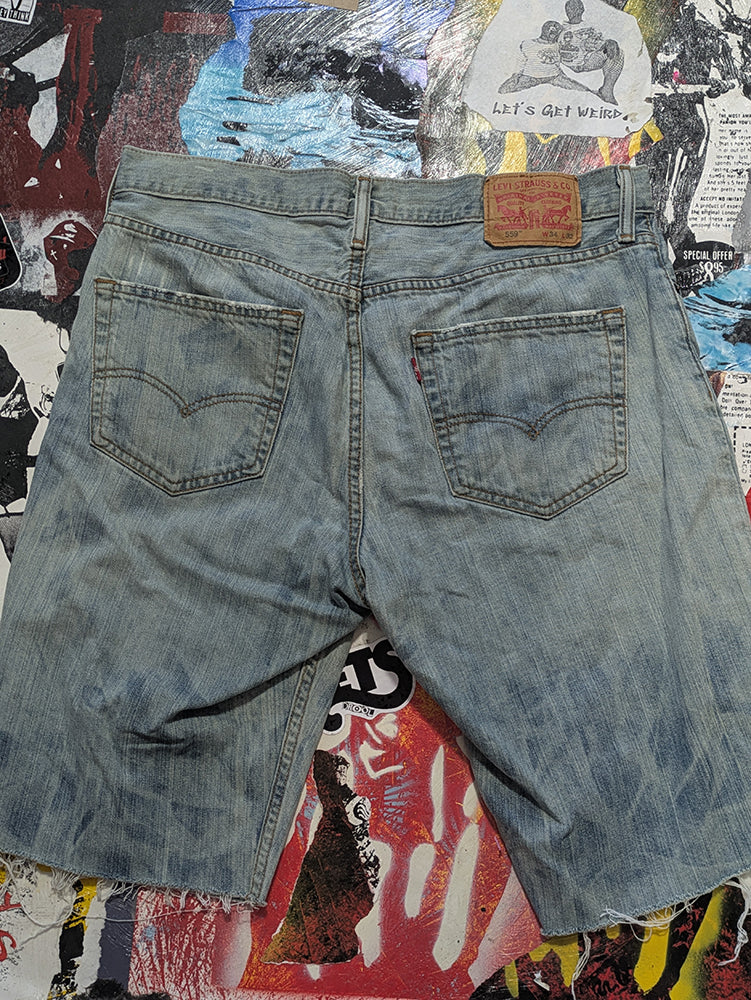FOMO Collection - Levi 559 Manifesto Denim Jorts  - waist = 34" - 1384