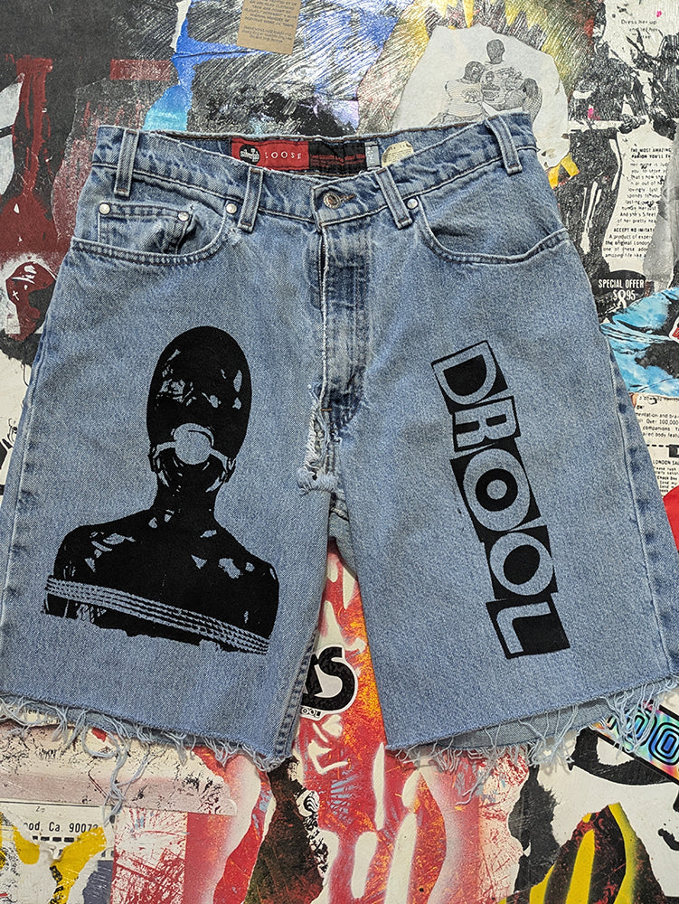 FOMO Collection - Live Vintage Made In USA Silvertab Manifesto Denim Jorts  - waist = 30" - 1389