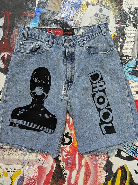 FOMO Collection - Live Vintage Made In USA Silvertab Manifesto Denim Jorts  - waist = 30" - 1389