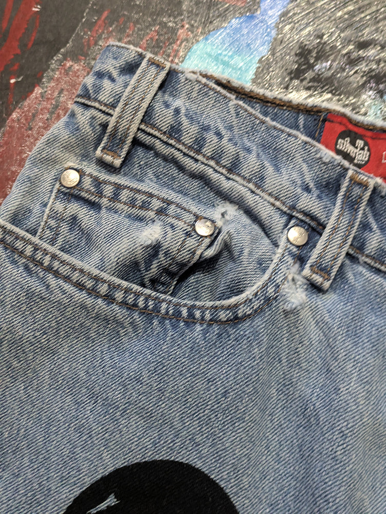 FOMO Collection - Live Vintage Made In USA Silvertab Manifesto Denim Jorts  - waist = 30" - 1389
