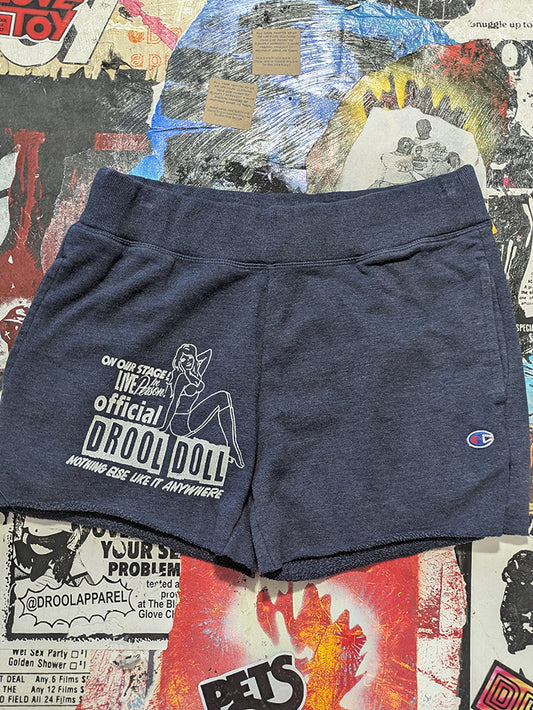 FOMO Collection - Champion Drool Doll Raw Cut Shorts  - M waist = 34" - 13828