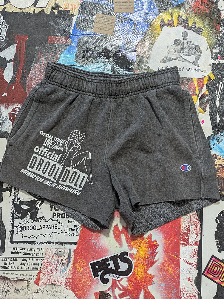 FOMO Collection - Champion Drool Doll Raw Cut Shorts  - S waist = 28" - 13829