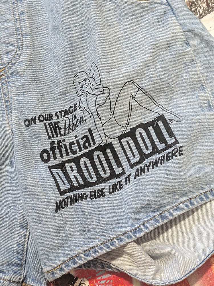 FOMO Collection - Levi Drool Doll Overall Shorts  - M - 13832