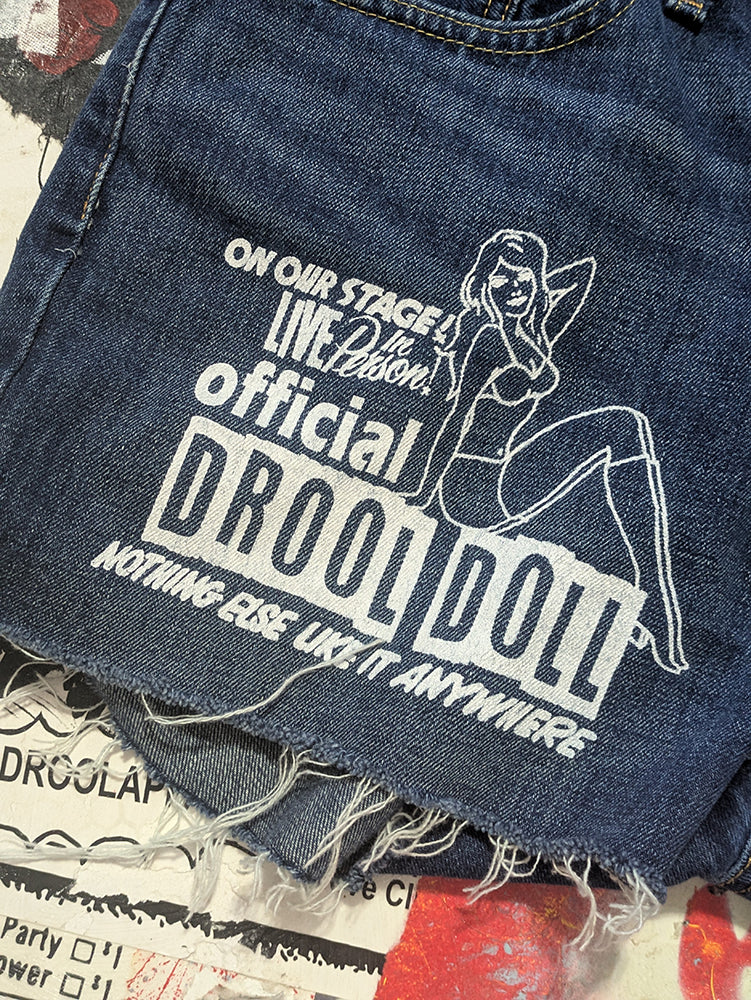 FOMO Collection - Levi 511 Drool Doll Raw Cut Denim Shorts  - Waist = 34" - 13834