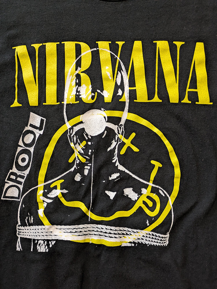 FOMO Collection - Nirvana Manifesto Raw Cut Crop Top  - L - 13928