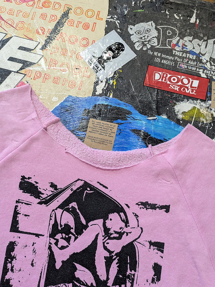 FOMO Collection - Ridin Dirty Raw Cut Crop Top Crewneck  - OS - 13929