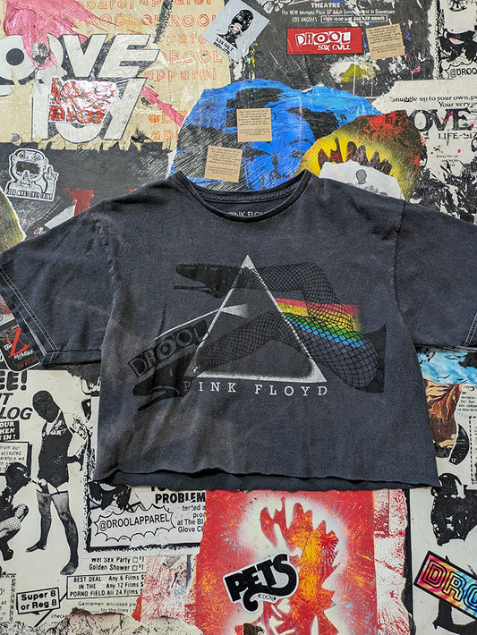 FOMO Collection - Pink Floyd Legs Raw Cut Tank Crop Top  - S - 13934