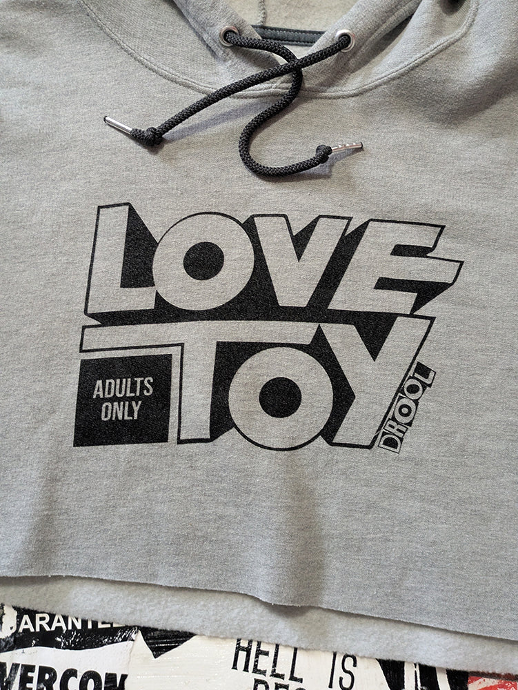FOMO Collection - Love Toy Raw Cut Crop Top Hoodie  - XL - 13938