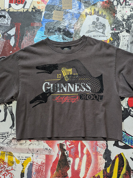 FOMO Collection - Guinness Legs Raw Cut Crop Top  - L - 14014