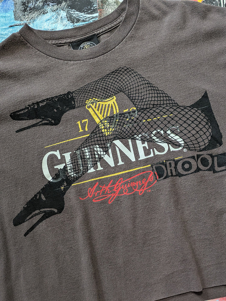 FOMO Collection - Guinness Legs Raw Cut Crop Top  - L - 14014