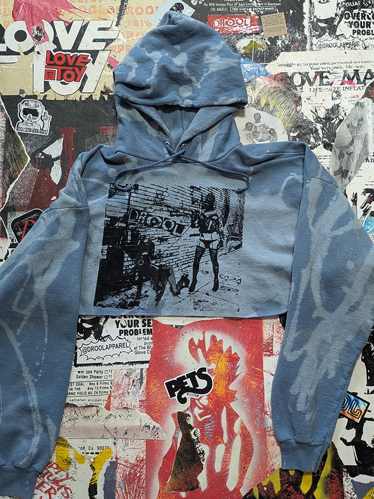 FOMO Collection - Walk Your Dog Raw Cut Crop Top Hoodie  - 2XL - 14022