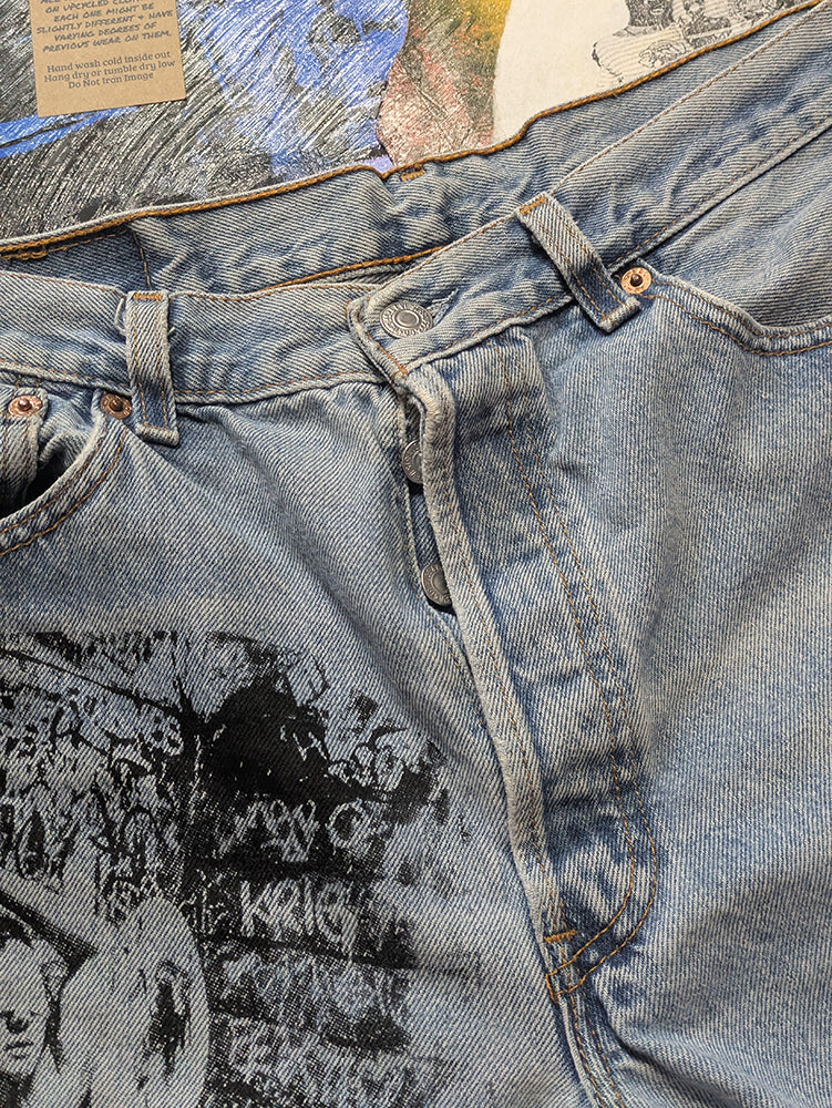 FOMO Collection - Levi 501 Vintage(1993) Made In USA Double Down Jorts  - M/L(Waist = 33") - 14031