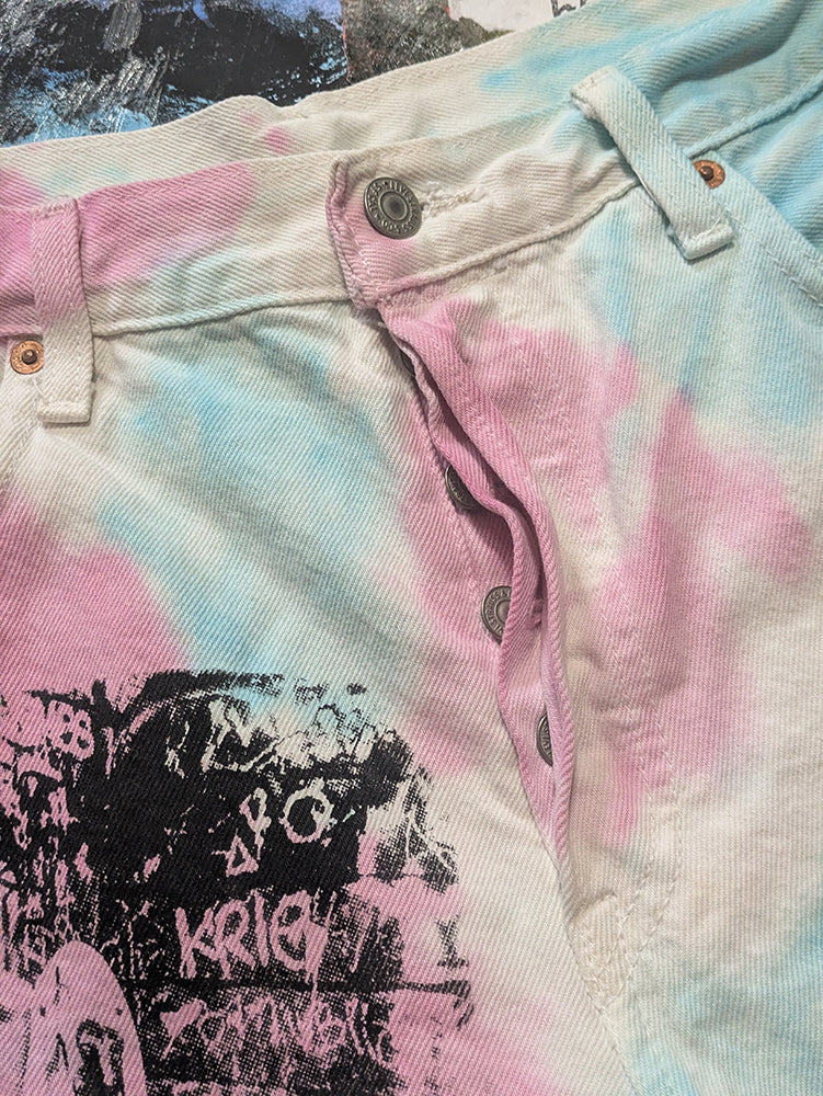 FOMO Collection - Levi 501 Rainbow Tag Double Down Jorts  - M/L(Waist = 34") - 14032