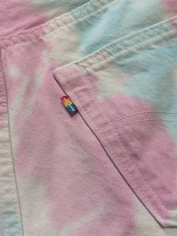 FOMO Collection - Levi 501 Rainbow Tag Double Down Jorts  - M/L(Waist = 34") - 14032