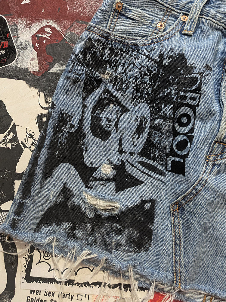 FOMO Collection - Levi Double Down Denim Skirt  - S(Waist = 28") - 14038
