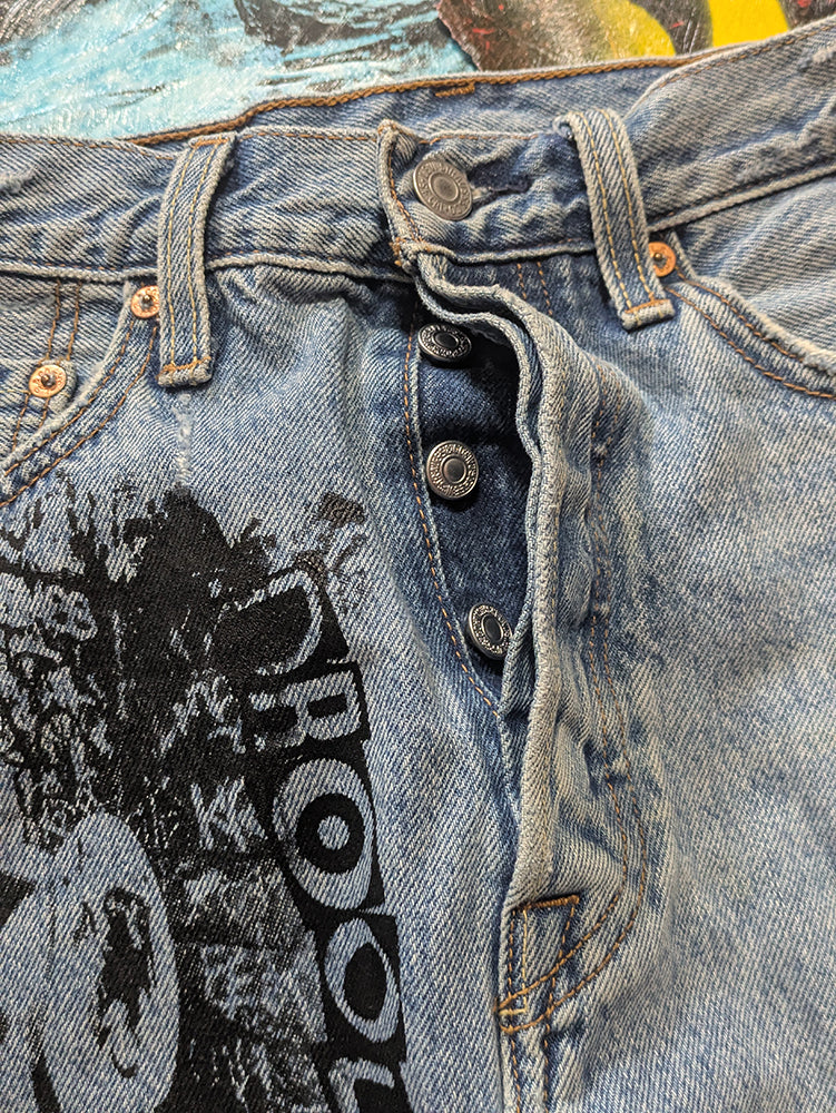 FOMO Collection - Levi Double Down Denim Skirt  - S(Waist = 28") - 14038