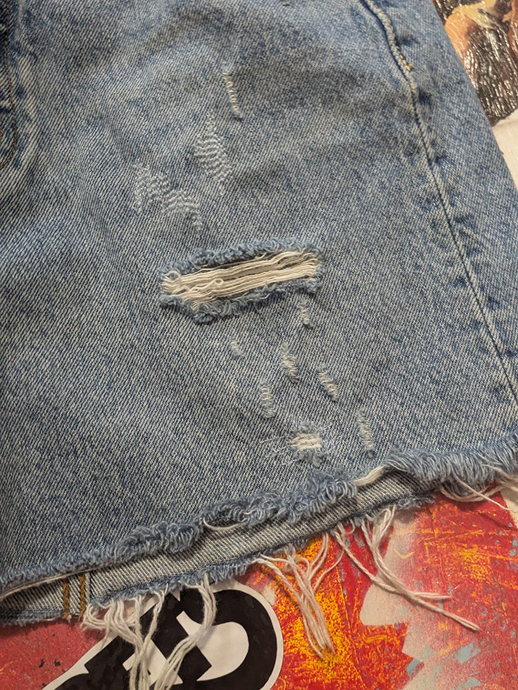 FOMO Collection - Levi Double Down Denim Skirt  - S(Waist = 28") - 14038