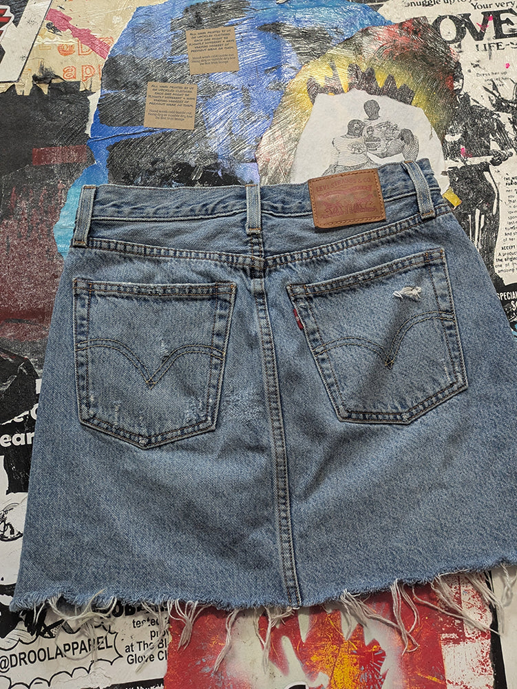 FOMO Collection - Levi Double Down Denim Skirt  - S(Waist = 28") - 14038