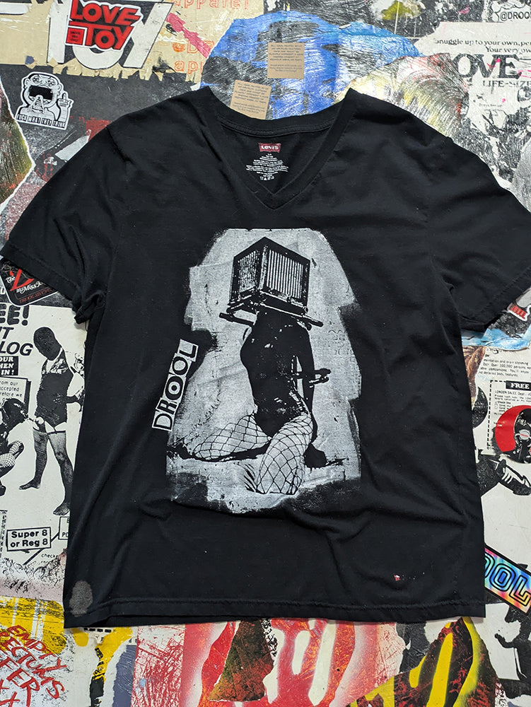 FOMO Collection - DISTRESSED Box Head T-Shirt  - L - 1417