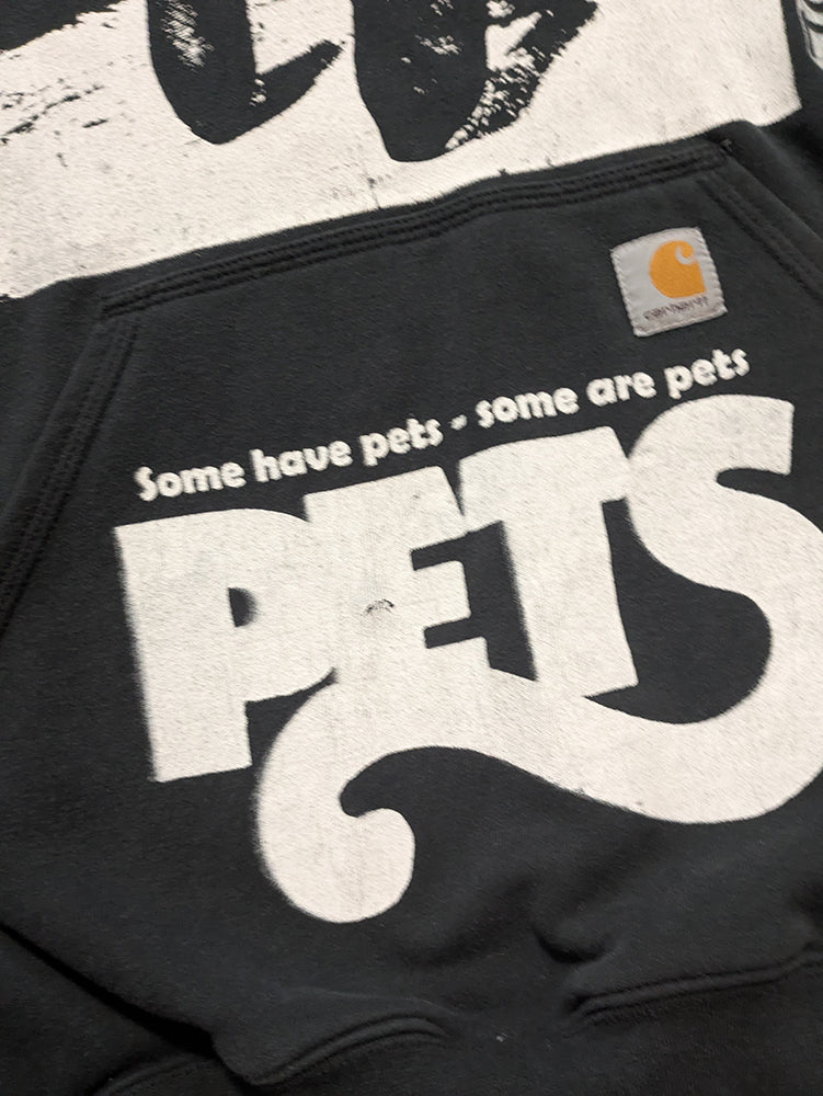 FOMO Collection - DISTRESSED Collage Carhartt Rubber Pup / Pets Hoodie  - S - 14220