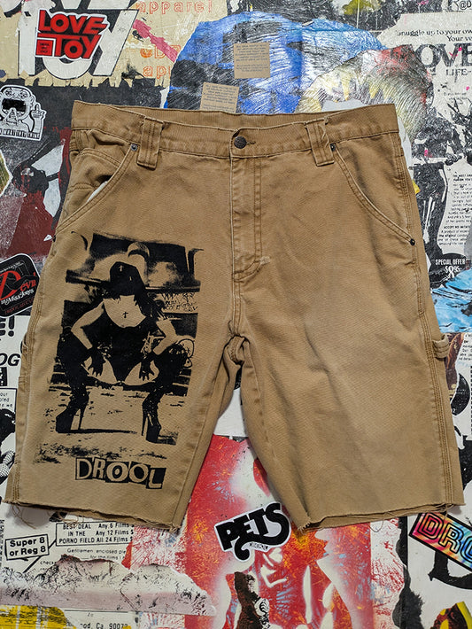 FOMO Collection - Rubber Nun in Pittsburgh Raw Cut Jorts  - L(Waist = 36") - 14221