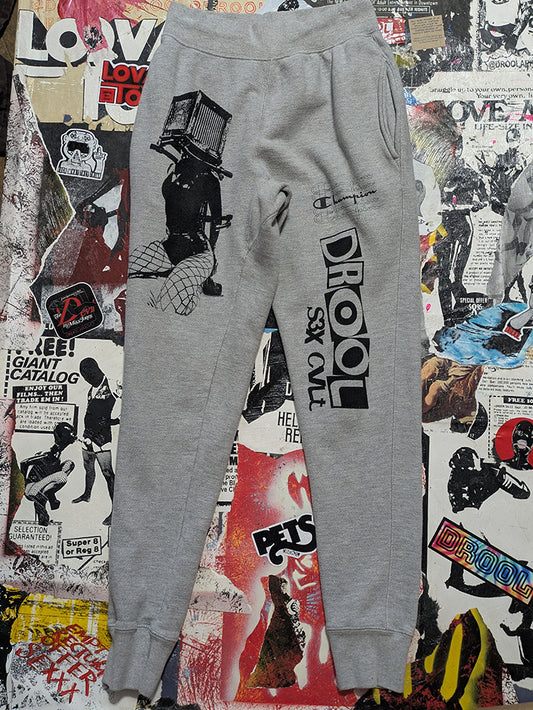 FOMO Collection - Champion Box Head Joggers  - S(Waist = 26", Inseam = 30", Length = 40") - 14214
