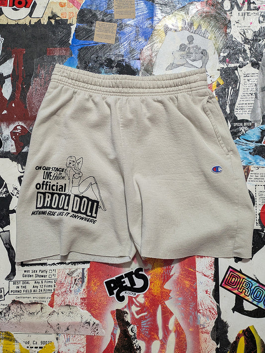 FOMO Collection - Champion Drool Doll Raw Cut Shorts  - M{Waist = 28") - 14226