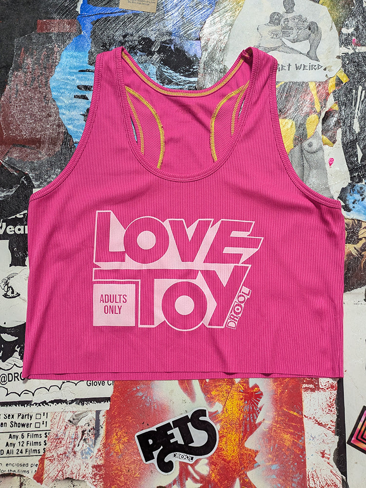 FOMO Collection - Love Toy Raw Cut Tank Crop Top  - M - 14229