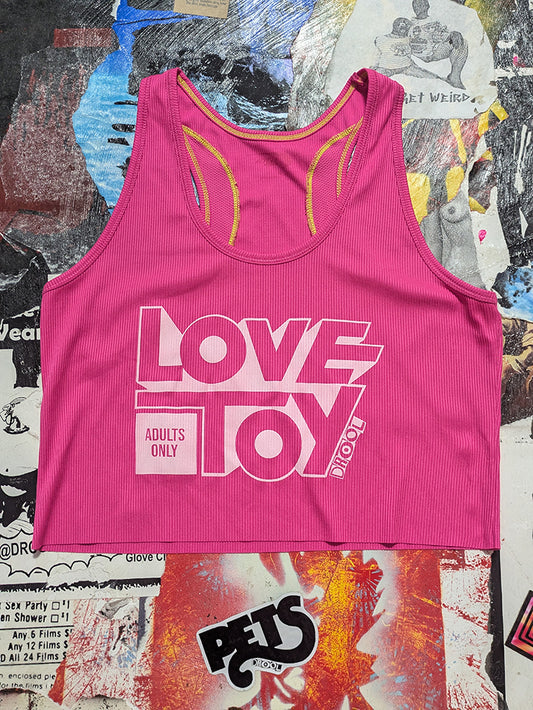 FOMO Collection - Love Toy Raw Cut Tank Crop Top  - M - 14229