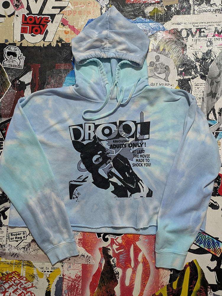FOMO Collection - Vice Girls Raw Cut Crop Top Hoodie  - L - 14236