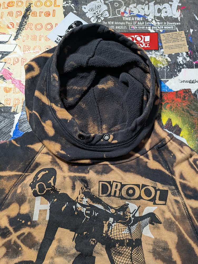 FOMO Collection - Hurley Rubber Pony Raw Cut Crop Top Hoodie  - S - 14320