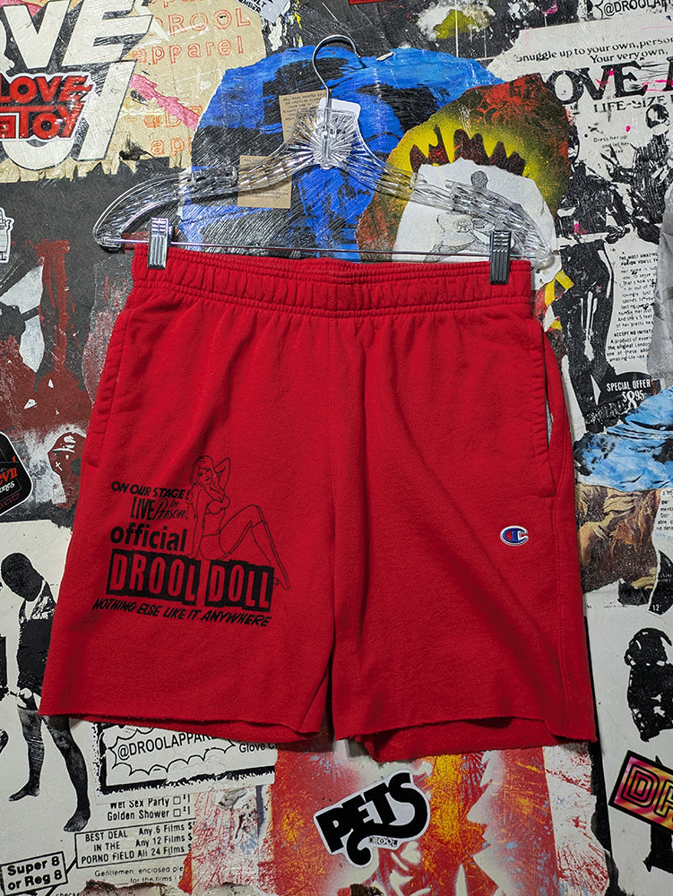 FOMO Collection - Champion Drool Doll Raw Cut Shorts  - S(Waist =30") - 14335