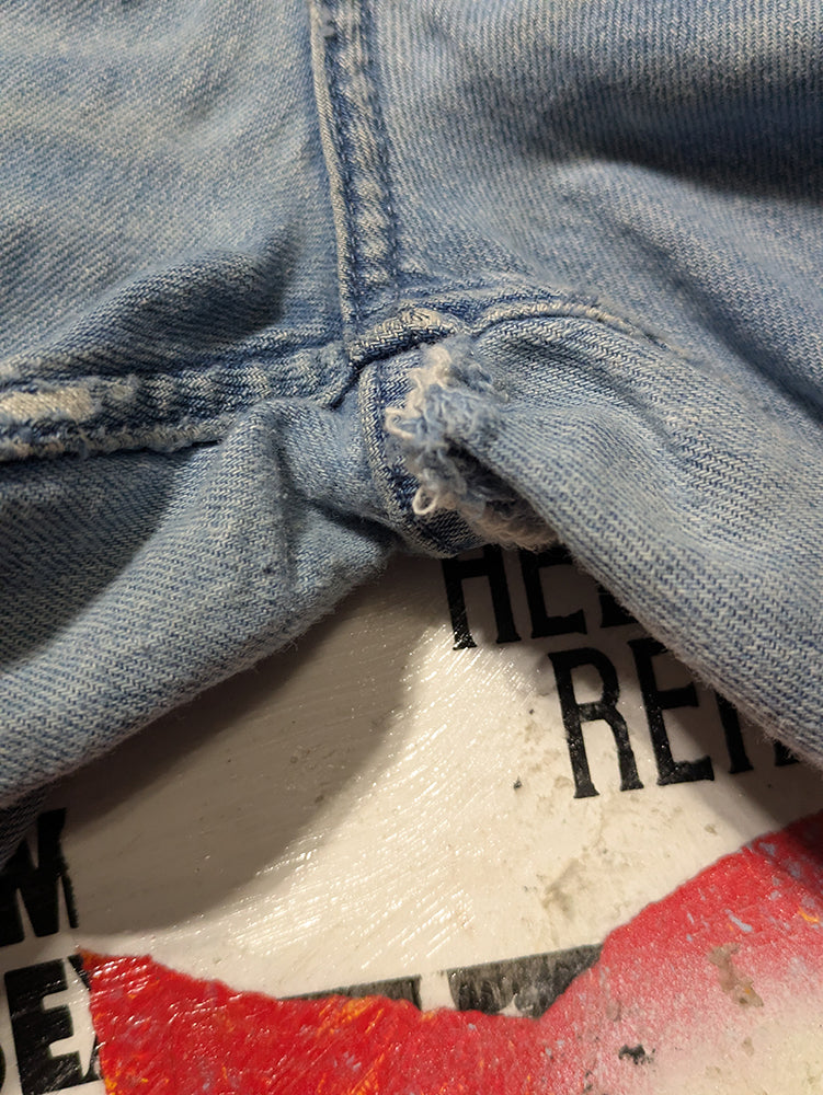 FOMO Collection - DISTRESSED Calvin Klein My Little Pony Raw Cut  Denim Jorts  - L(Waist = 34") - 14328