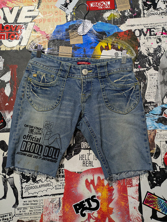 FOMO Collection - Unionbay Drool Doll Raw Cut  Denim Jorts  - M(Waist = 32") - 14327