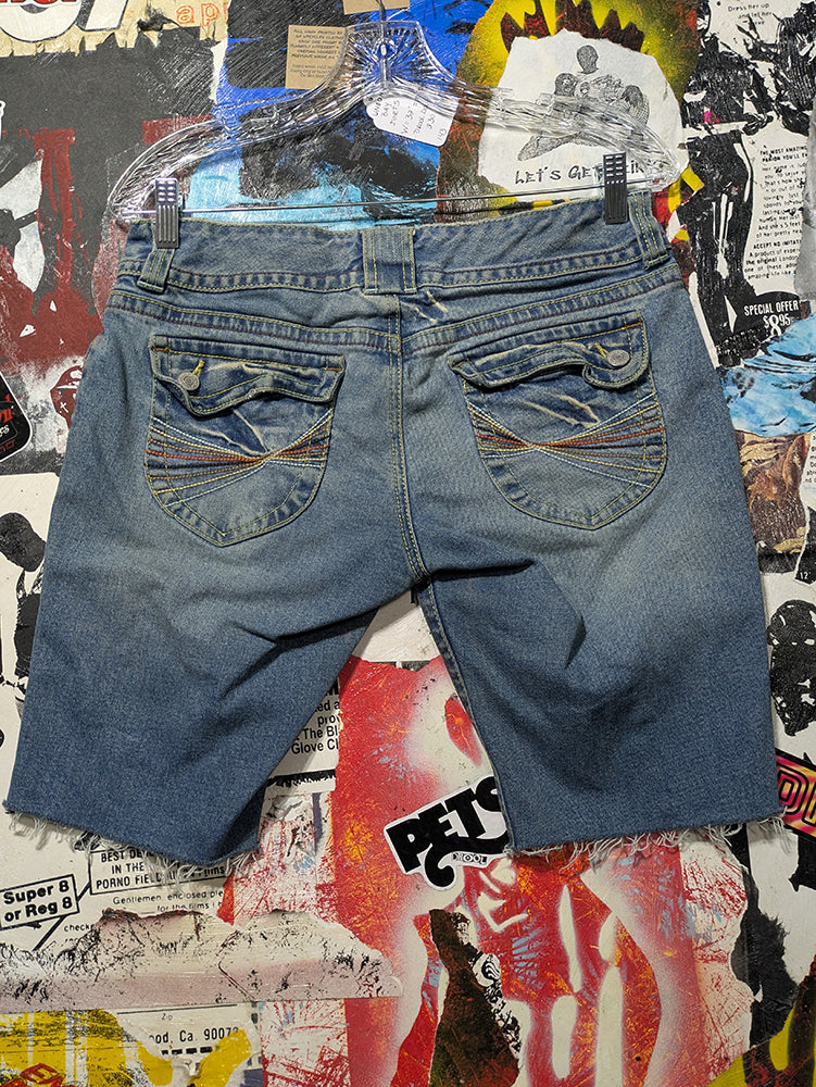 FOMO Collection - Unionbay Drool Doll Raw Cut  Denim Jorts  - M(Waist = 32") - 14327