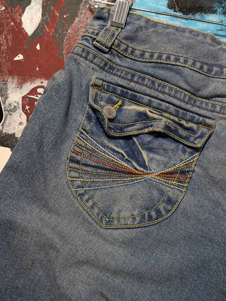 FOMO Collection - Unionbay Drool Doll Raw Cut  Denim Jorts  - M(Waist = 32") - 14327