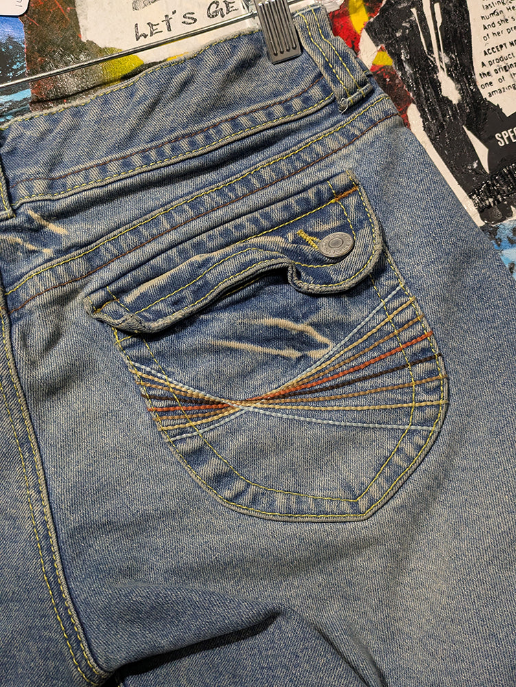 FOMO Collection - Unionbay Drool Doll Raw Cut  Denim Jorts  - M(Waist = 32") - 14327