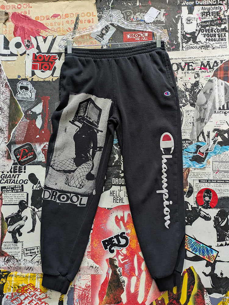 FOMO Collection - Champion Box Head Joggers  - S(Waist = 30", Inseam = 25", Length = 35") - 1442