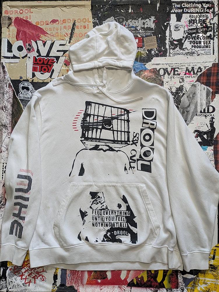 FOMO Collection - DISTRESSED Collage Nike Glory Box / Feel Everything Hoodie  -3XL- 14429