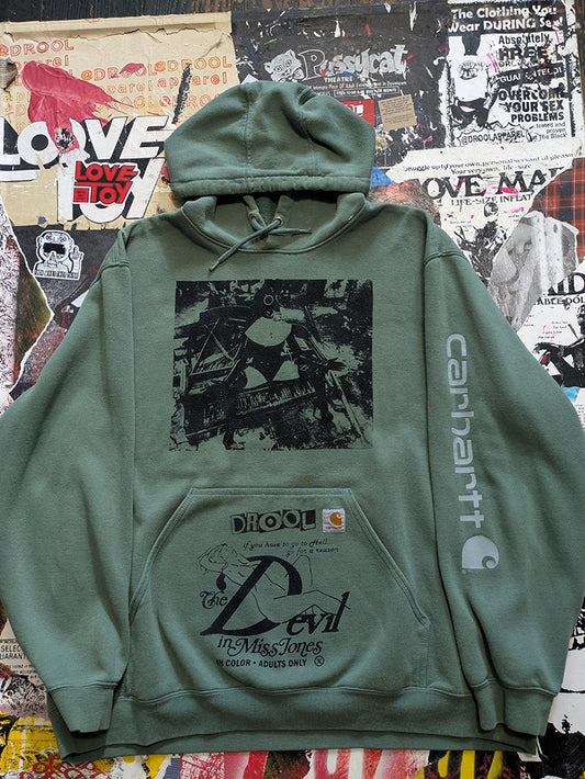 FOMO Collection - Carhartt Collage Rubber Nun Piano / Devil In Miss Jones Hoodie  -2XL- 14430